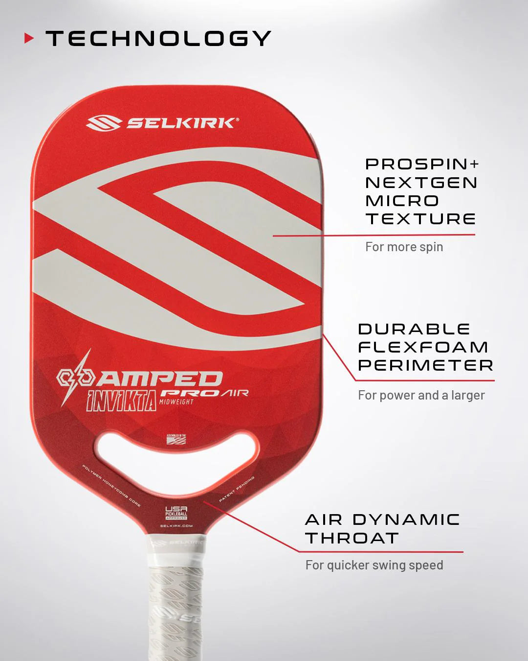 Selkirk Amped Pro Air Invikta Pickleball Paddle