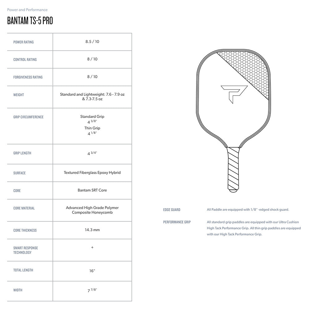 Paddletek Bantam TS-5 Pro Pickleball Paddle