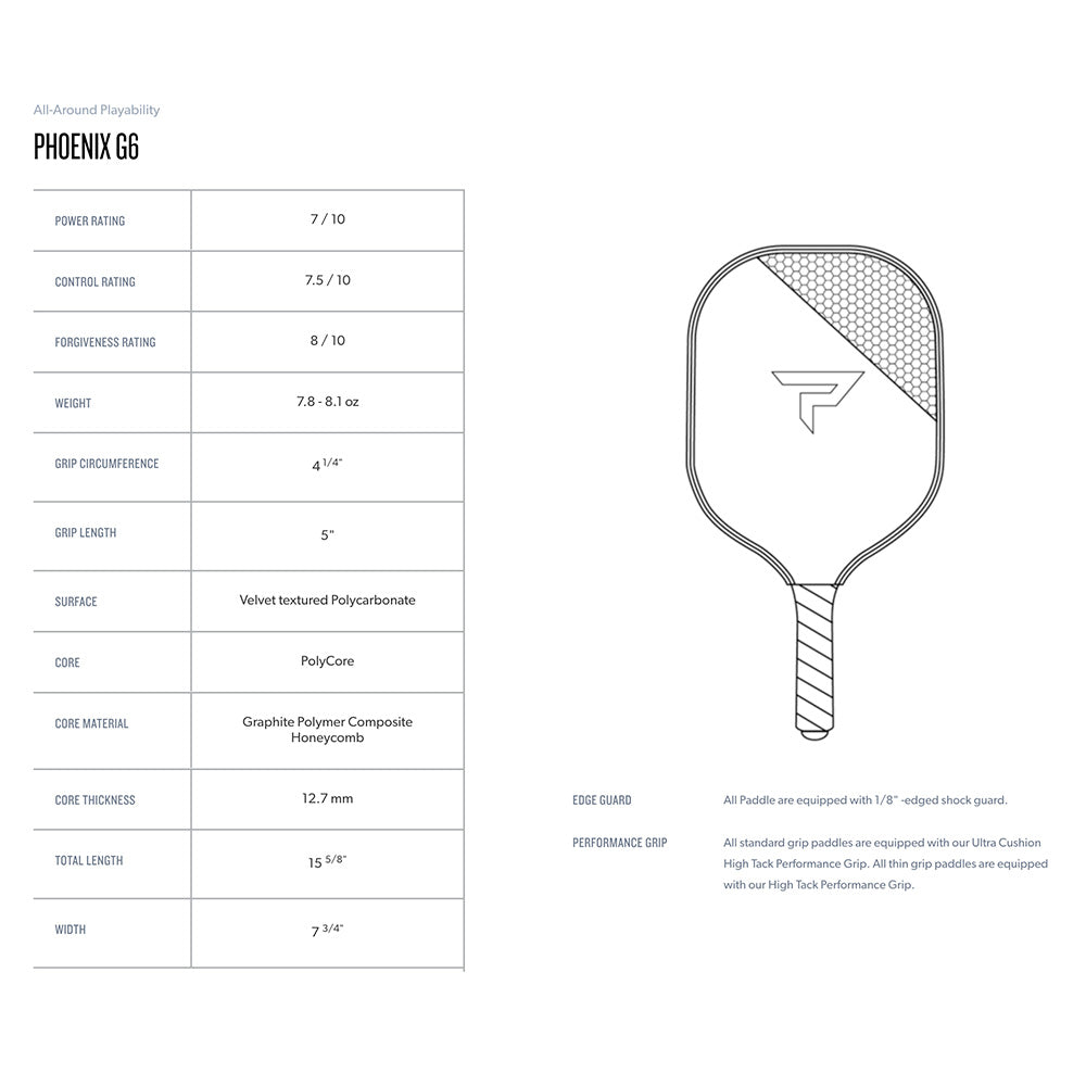 Paddletek Phoenix G6 Pickleball Paddle