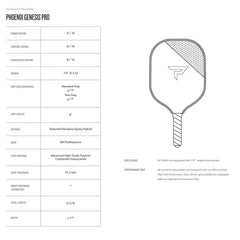 Paddletek Phoenix Genesis Pro Pickleball Paddle