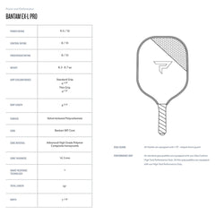 Paddletek Bantam EX-L Pro Pickleball Paddle