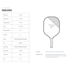 Paddletek Phoenix Genesis Leigh Waters Signature Pickleball Paddle