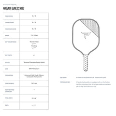 Paddletek Phoenix Genesis Pro Pickleball Paddle