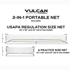 Vulcan 2-in-1 Portable Pickleball Net